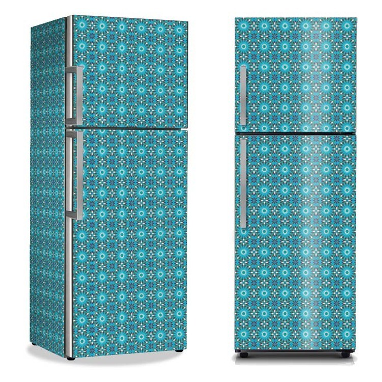 Αυτοκόλλητο Ψυγείου Μπλε μοτίβο