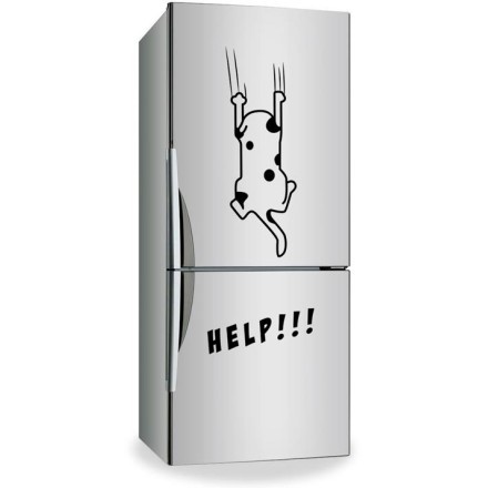 Help Cut Αυτοκόλλητο Ψυγείου