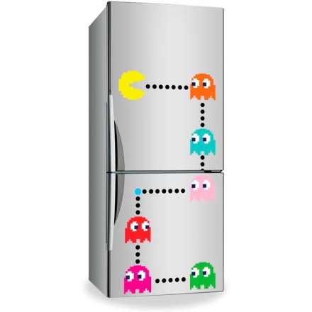 Pacman Αυτοκόλλητο Ψυγείου