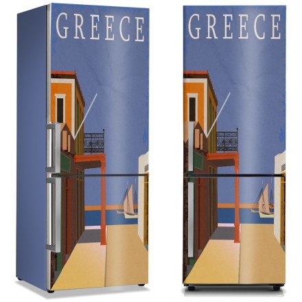 Ελληνικό τοπίο Αυτοκόλλητο Ψυγείου