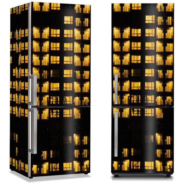 Αυτοκόλλητο Ψυγείου Κτίριο με κίτρινα παράθυρα στο Λονδίνο