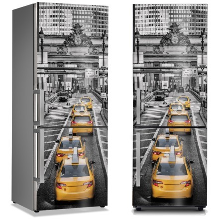 Ταξί στη λεωφόρο Park, Νέα Υόρκη Αυτοκόλλητο Ψυγείου