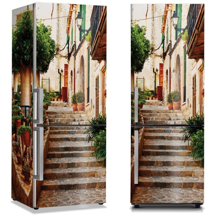 Αυτοκόλλητο Ψυγείου Πέτρινα σκαλοπάτια στην Ιταλία