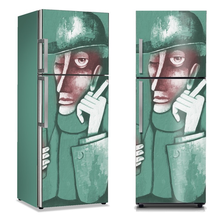 Αυτοκόλλητο Ψυγείου Άνδρας σε μπαρ