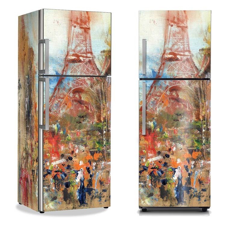 Αυτοκόλλητο Ψυγείου Παρίσι ζωγραφιά