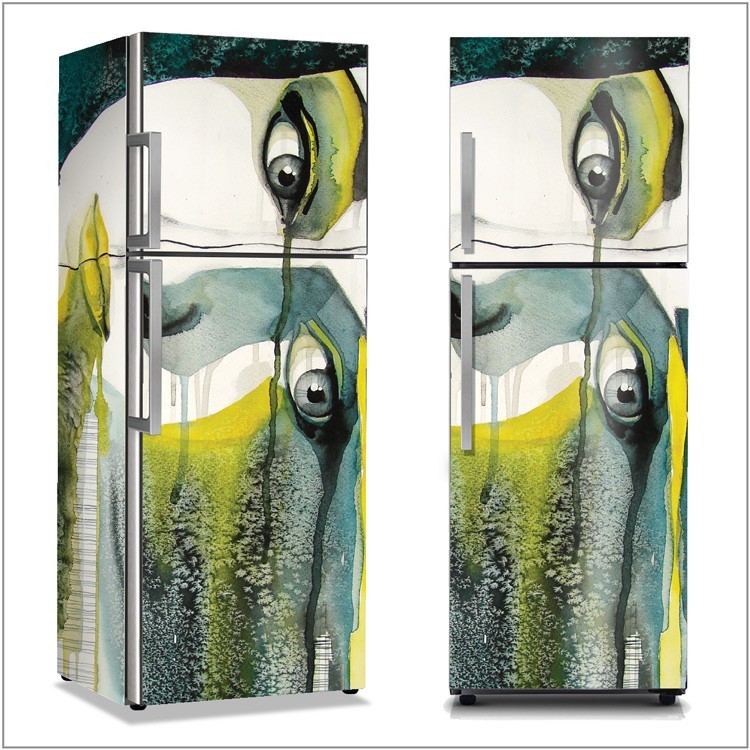 Αυτοκόλλητο Ψυγείου Πορτρέτο γυναίκας ζωγραφική