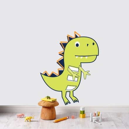 Green Dino Αυτοκόλλητο Τοίχου