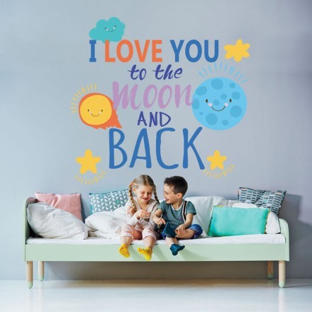 To the Moon and Back Αυτοκόλλητο Τοίχου
