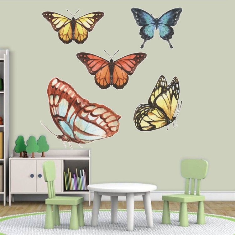Αυτοκόλλητο Τοίχου Πεταλούδες σε διάφορα χρώματα