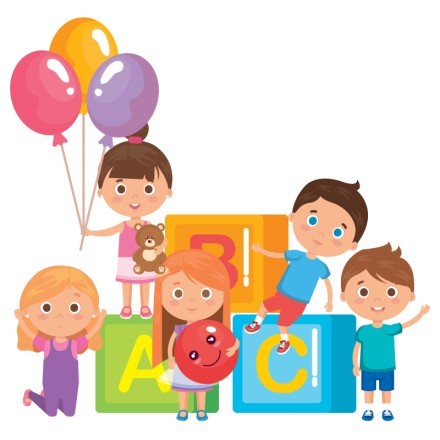 Παιδάκια κρατάνε μπαλόνια