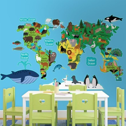 World Animals Αυτοκόλλητο Τοίχου