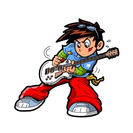 Αγοράκι που παίζει κιθάρα