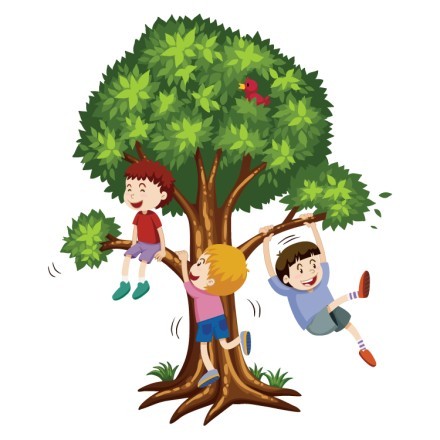 Παιδάκια που παίζουν πάνω στο δέντρο