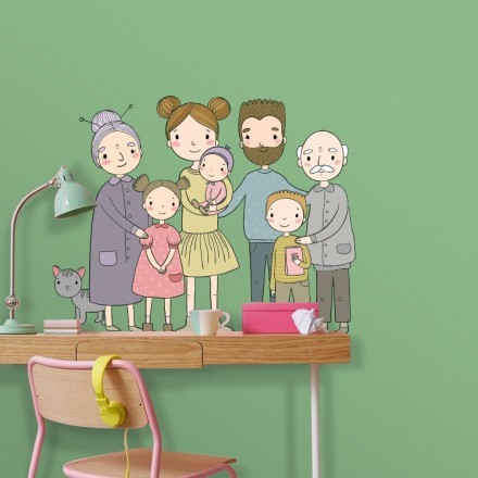 My Family Αυτοκόλλητο Τοίχου