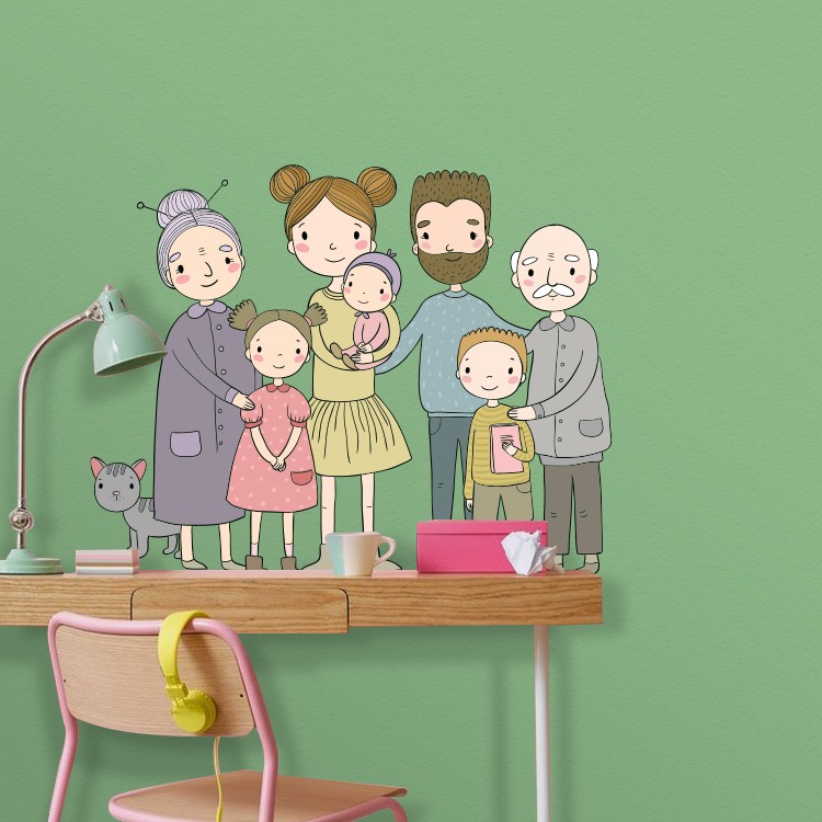 Αυτοκόλλητο Τοίχου My Family