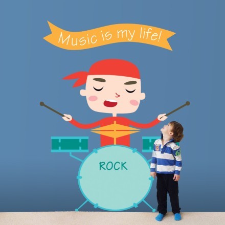 Drummer Αυτοκόλλητο Τοίχου