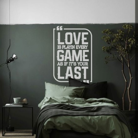 Love game last Αυτοκόλλητο Τοίχου