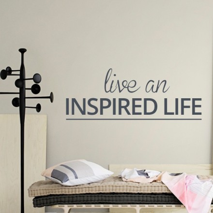 Inspired life Αυτοκόλλητο Τοίχου
