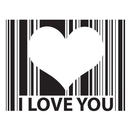 I love you, barcode