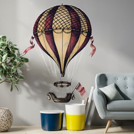 Vintage Αερόστατο Αυτοκόλλητο Τοίχου