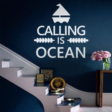 Calling Is Ocean Αυτοκόλλητο Τοίχου
