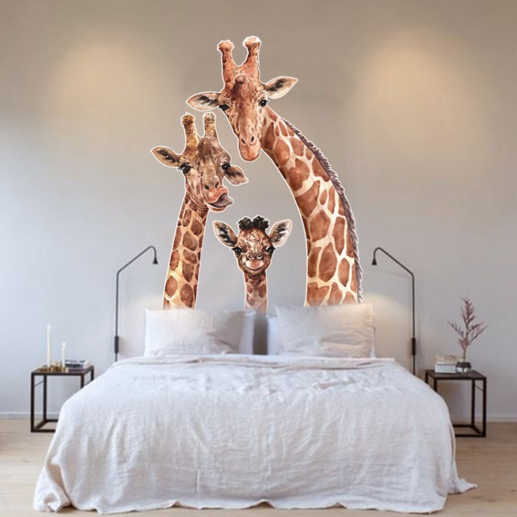 Αυτοκόλλητο Τοίχου Giraffe Family