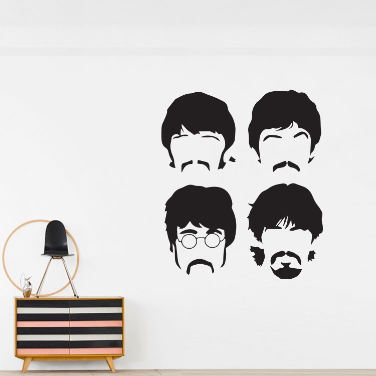 Αυτοκόλλητο Τοίχου The Beatles faces