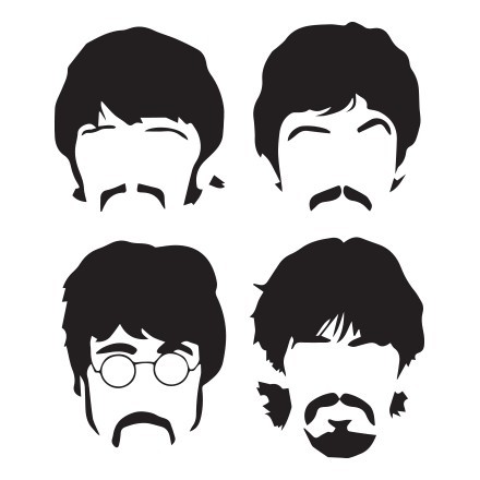 The Beatles faces