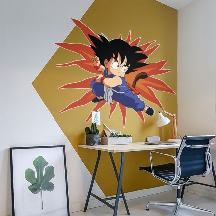Kid Goku in blue - Dragon Ball Αυτοκόλλητο Τοίχου