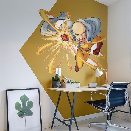 Saitama Crash - One Punch Man Αυτοκόλλητο Τοίχου