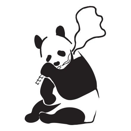 Panda smoking