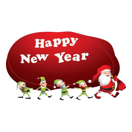 Happy New Year Christmas bag