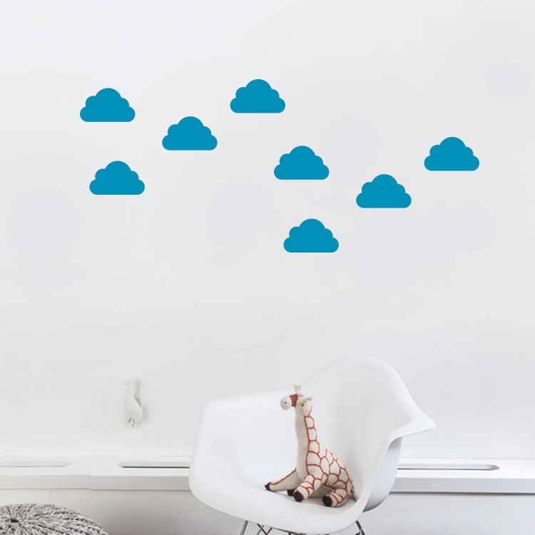 Mini pack Αυτοκόλλητο Τοίχου Σύννεφα