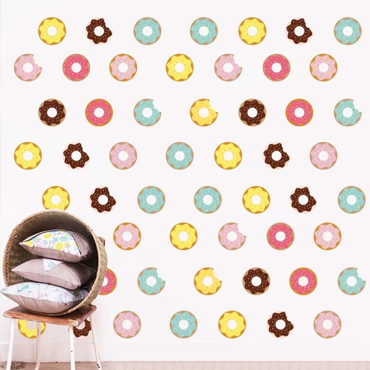 Mini pack Αυτοκόλλητο Τοίχου Donuts