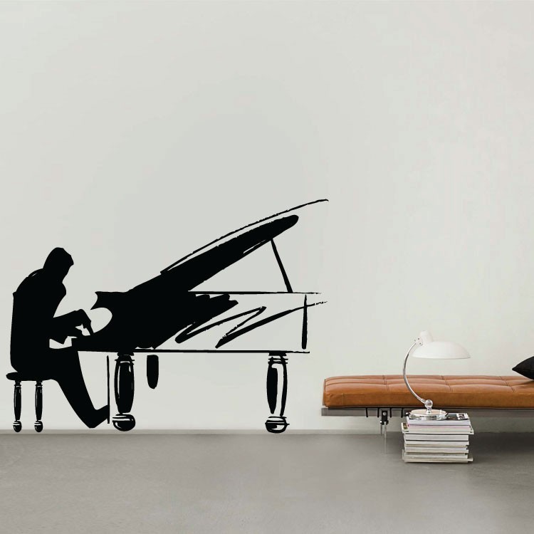 Αυτοκόλλητο Τοίχου Πιανίστας