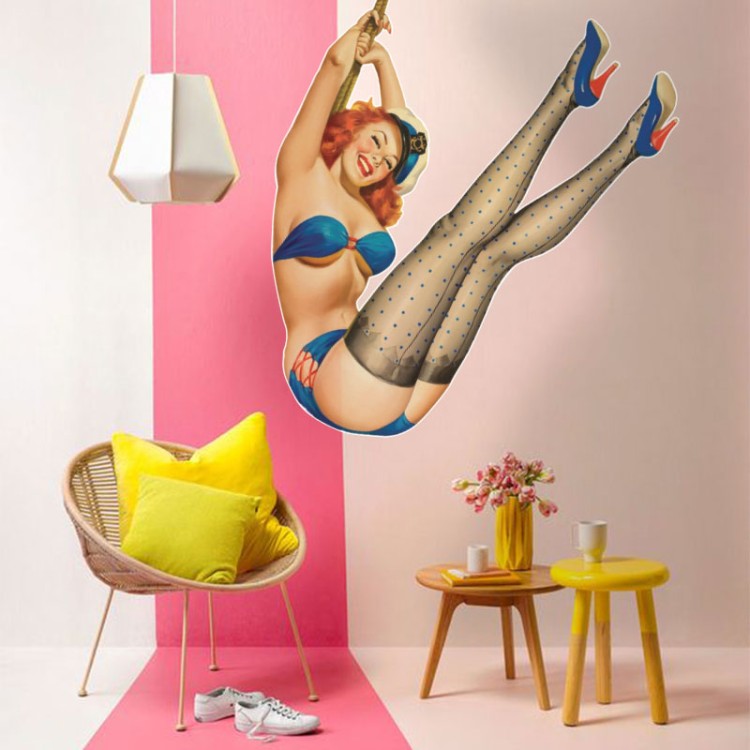 Αυτοκόλλητο Τοίχου Pin Up Girl