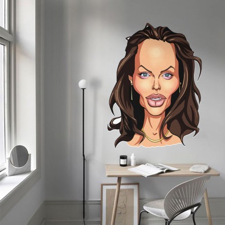 Angelina Jolie-2 Αυτοκόλλητο Τοίχου