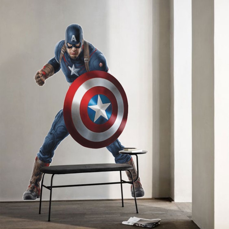 Αυτοκόλλητο Τοίχου Captain America