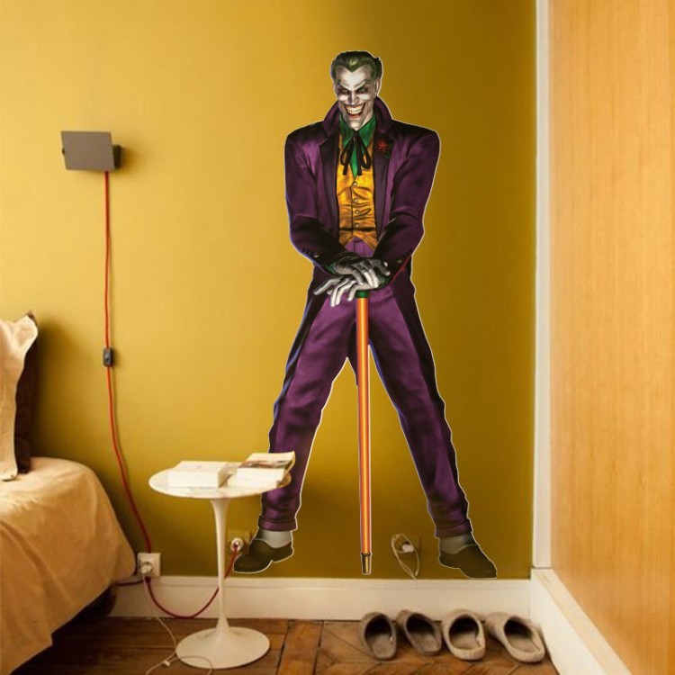 Αυτοκόλλητο Τοίχου Joker κρατάει μπαστούνι