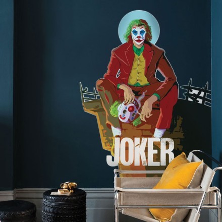 Joker κρατάει μάσκα Αυτοκόλλητο Τοίχου