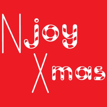 Enjoy christmas Αυτοκόλλητο Βιτρίνας