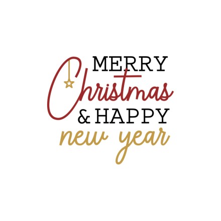Merry Christmas & A Happy New Year red-gold