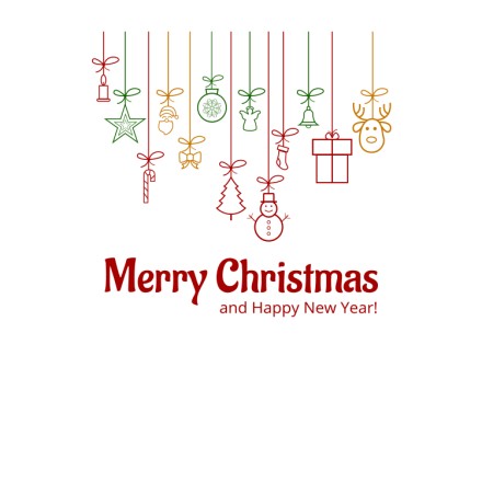 Colorful Happy Christmas Pendants