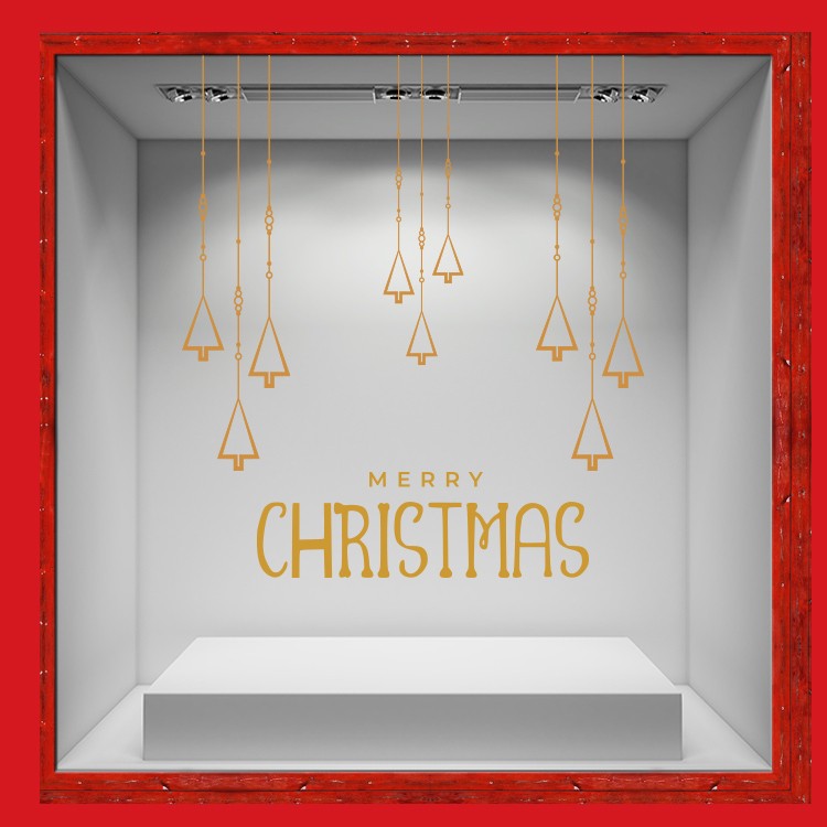 Αυτοκόλλητο Βιτρίνας Christmas Hanging Bells