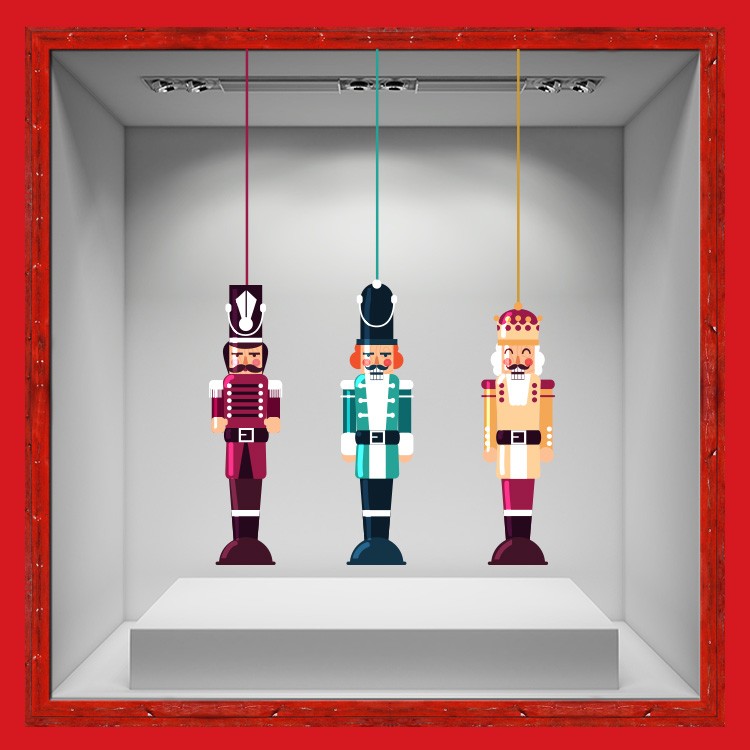 Αυτοκόλλητο Βιτρίνας Nutcracker Christmas Decoration