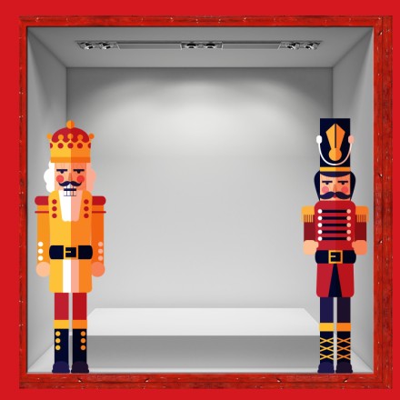Christmas Wooden Soldiers Αυτοκόλλητο Βιτρίνας