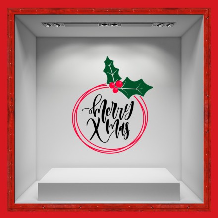 Xmas Mistletoe Αυτοκόλλητο Βιτρίνας