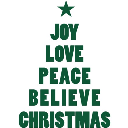 Joy, Love, Piece Αυτοκόλλητο Βιτρίνας