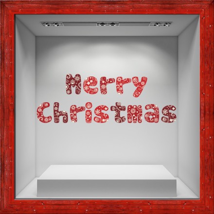 Merry Christmas Wish Αυτοκόλλητο Βιτρίνας