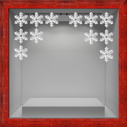 Snowflakes Αυτοκόλλητο Βιτρίνας